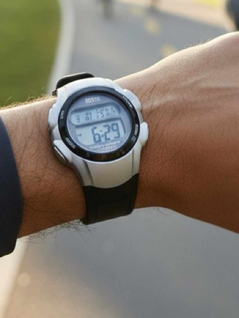 Roots Silver and Black Digital Smartwatch